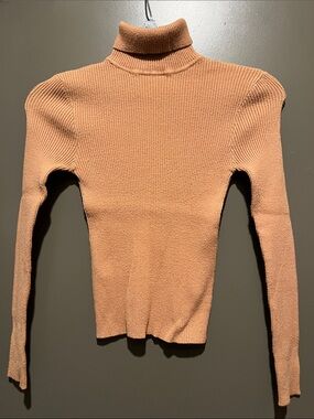 Tan turtleneck sweater